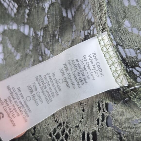 Lularoe Women's Lace Long Vest Duster Olive Green Fairycore Small - Picture 4 of 5